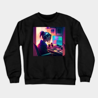 Anime Lofi Music Crewneck Sweatshirt